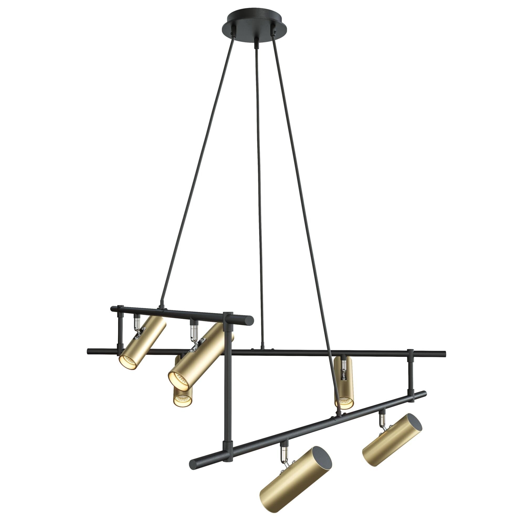 Maytoni Technical Черный с Золотом Светильник подвесной MOD128PL-06GB — миниатюра 2
