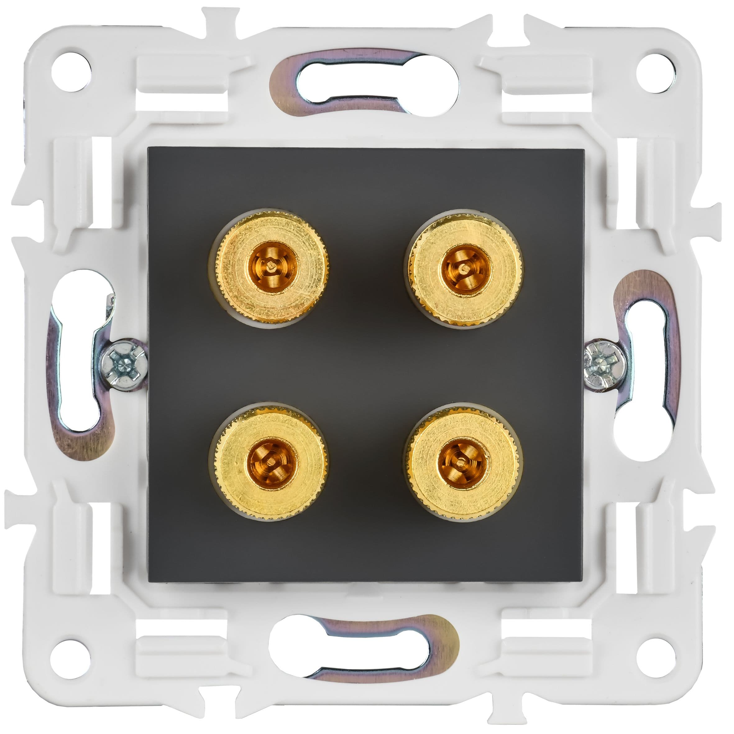 IEK SKANDY Графит Аудиорозетка 4-ая SK-A01G — миниатюра 2