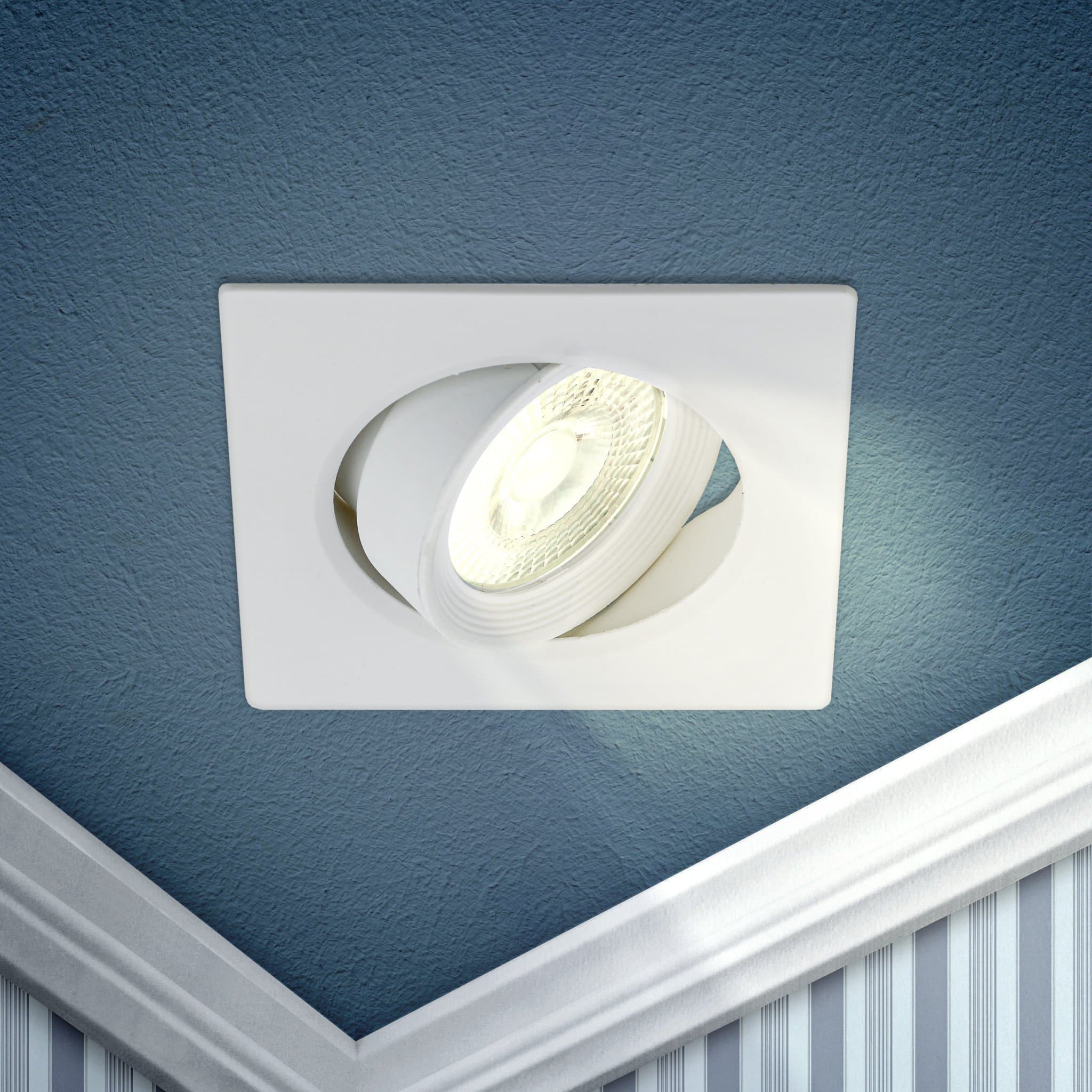 ЭРА KL LED 21A-5 3K WH Белый Светильник светодиодный квадратный поворотн. LED SMD 5W 3000K