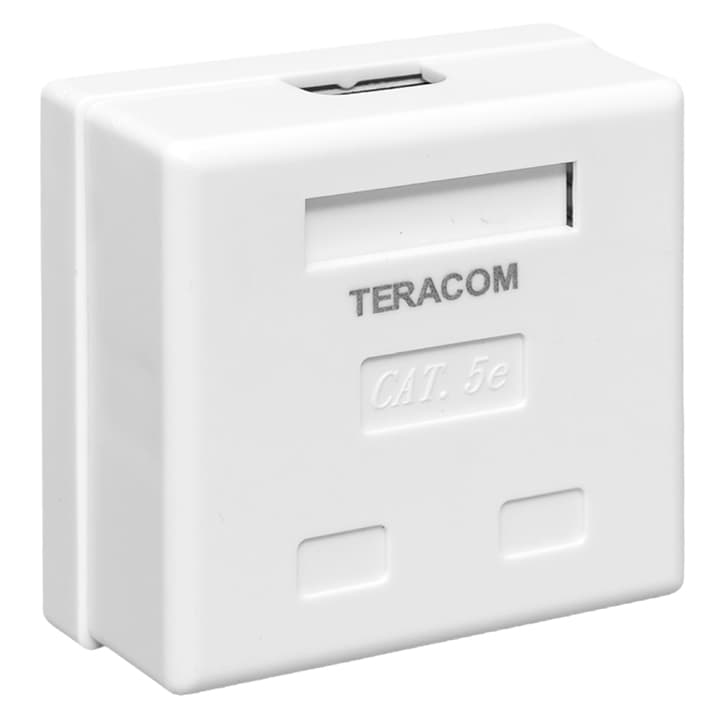 EKF Розетка настенная TERACOM Cat.5E неэкранированная 2 порта RJ-45 Dual IDC белая — миниатюра 3