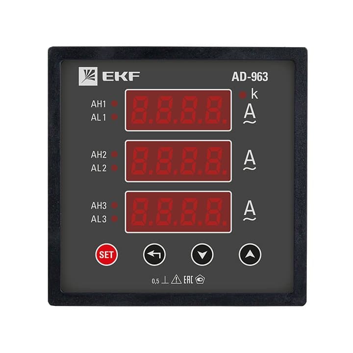 EKF PROxima Амперметр AD-963 цифровой на панель (96х96) трехфазный — миниатюра 2