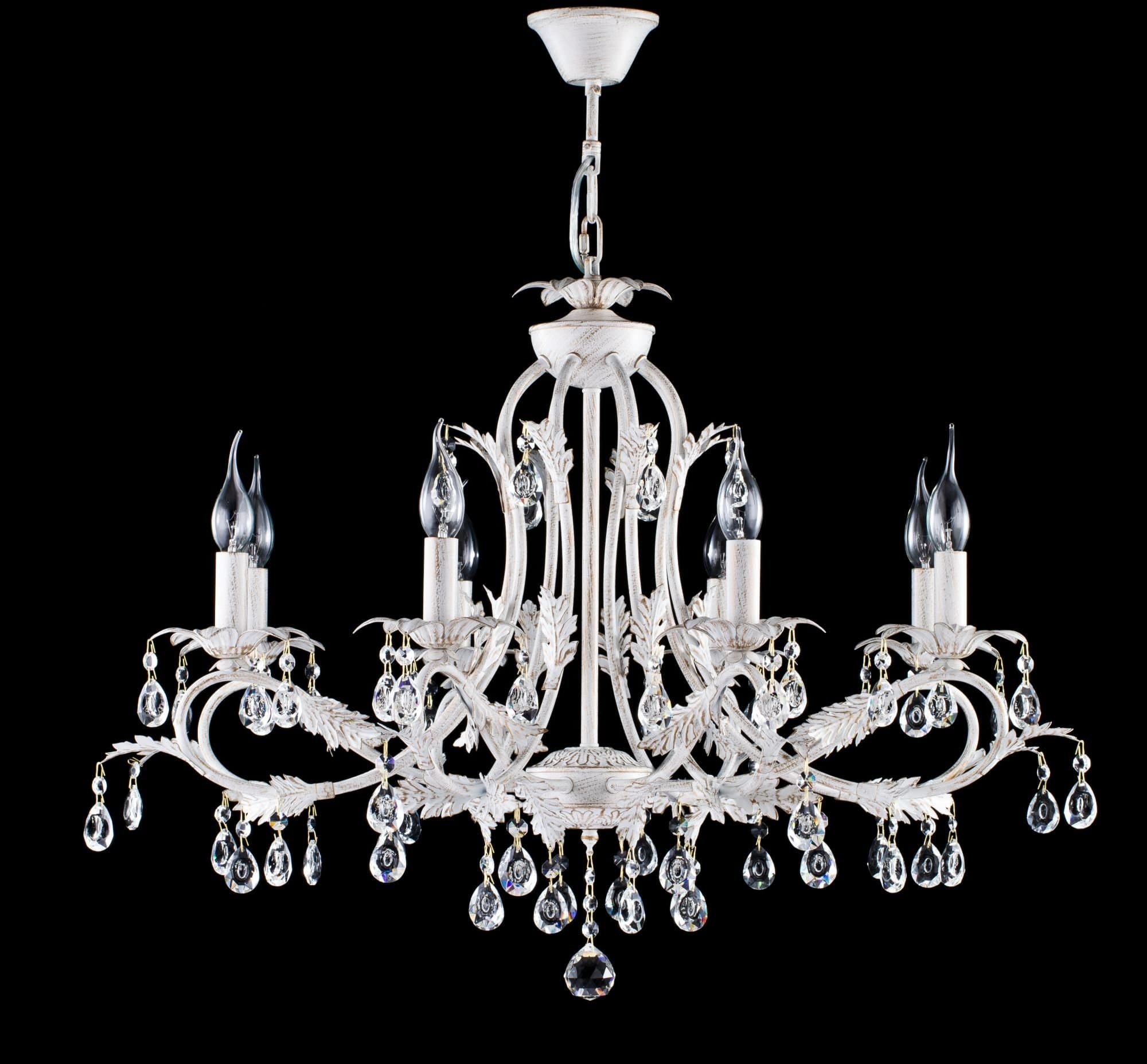 Freya Floristic Dezi Белый с Золотом Люстра E14 60W FR3040-PL-08-WG — миниатюра 3
