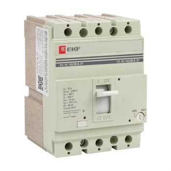 EKF Выключатель автоматический ВА-99 160/20А 3P 35кА PROxima — миниатюра 1