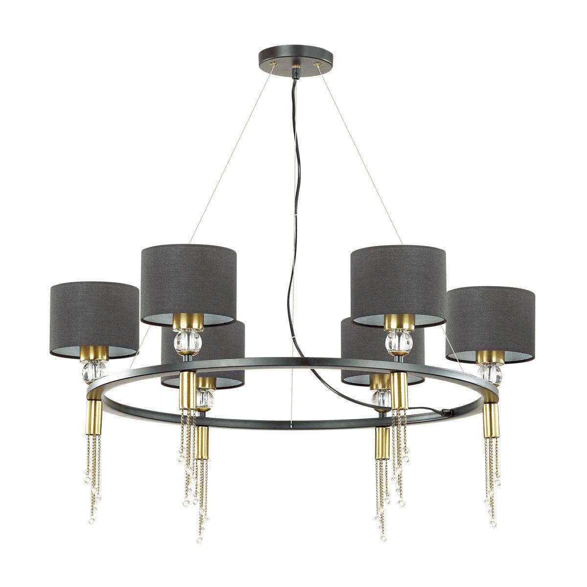 Lumion 4516/6 NEOCLASSI LN21 116 античная латунь, черный Люстра E27 6*60W 220V SANTIAGO — миниатюра 2