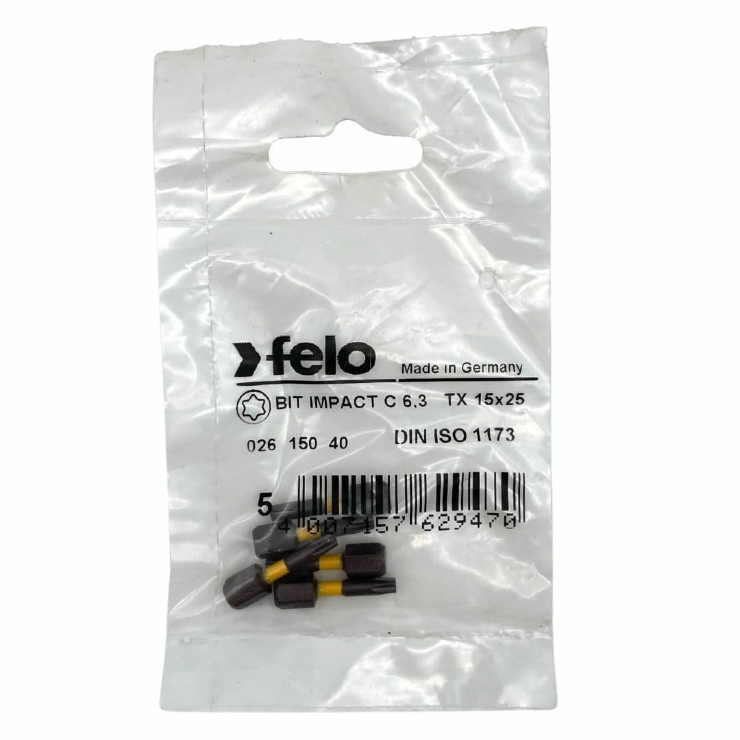 Felo Бита ударная Torx серия Impact 15X25, 5 шт 02615040 — миниатюра 2