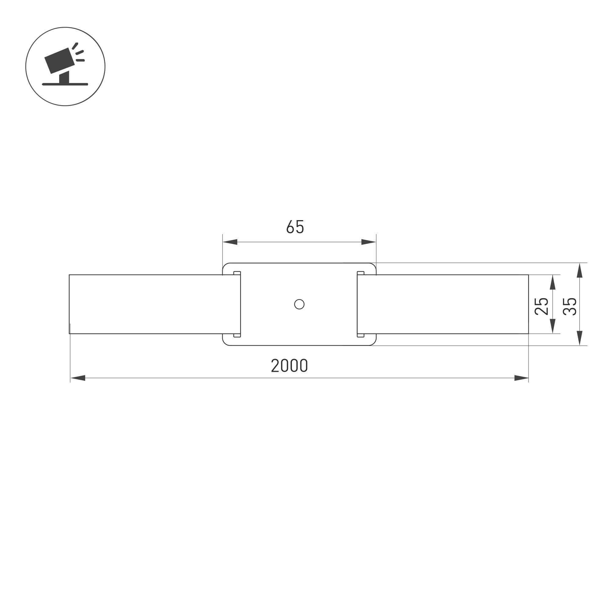 Arlight Основание для светильника ALT-BELT-1-2000 (BK) (Металл) 032550 — миниатюра 2