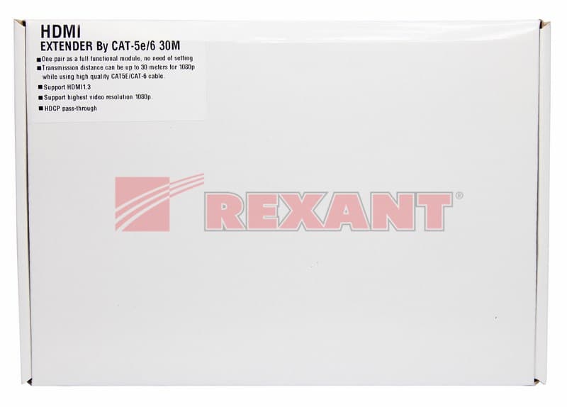 Удлинитель HDMI на 2 кабеля кат. 5е/6 (Передатчик+приемник) Rexant 17-6906 — миниатюра 2