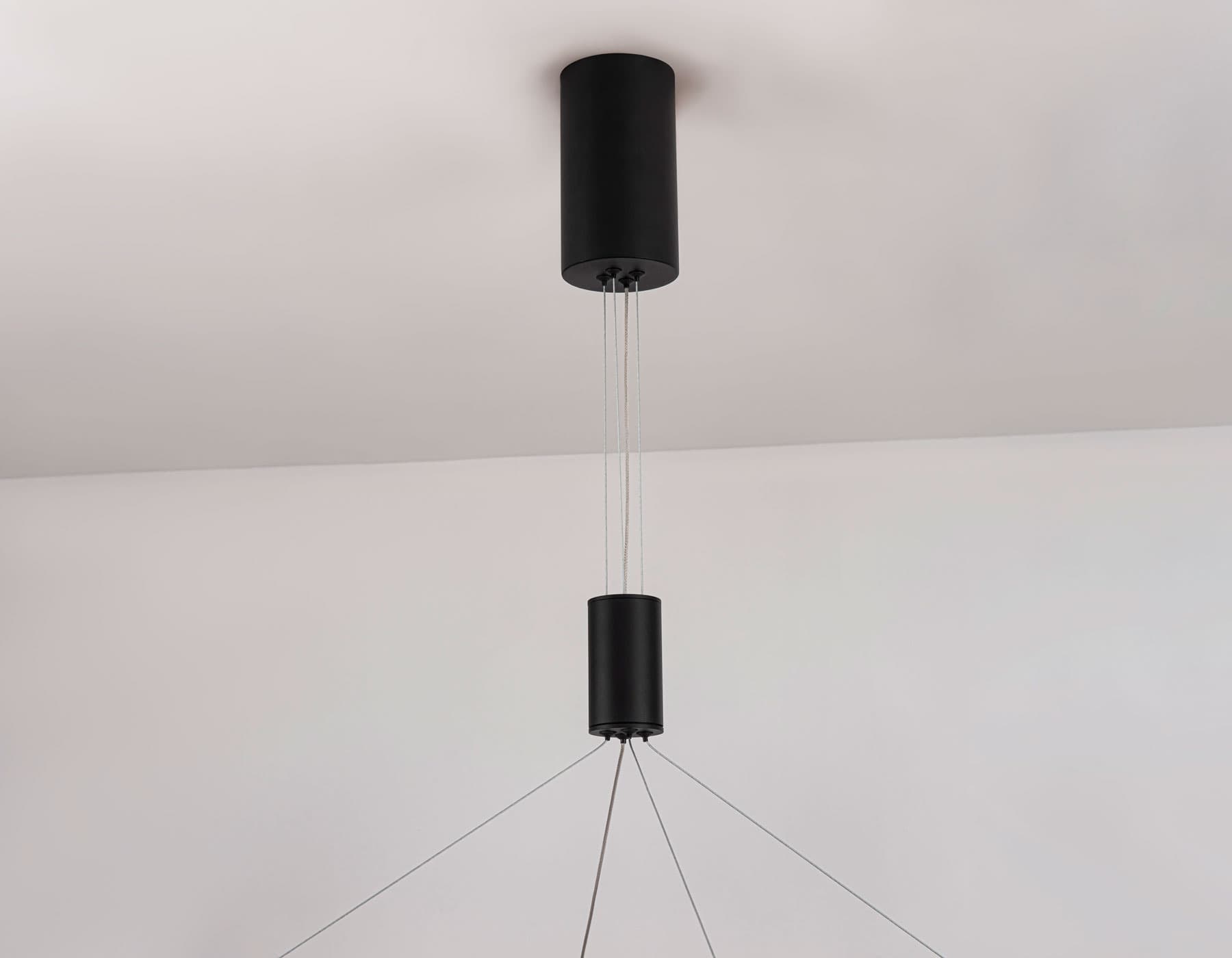 Ambrella Светильник подвесной светодиодный FL5856 BK черный 40W 3000K/4200K/6400K D800*860 (без ПДУ) — миниатюра 8