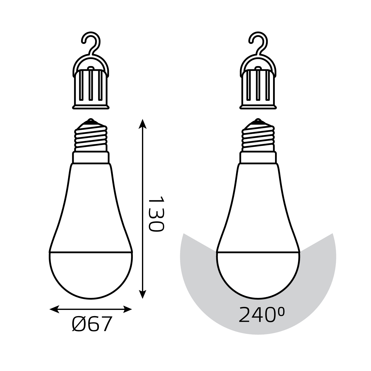 Gauss Лампа A60 7W 470lm 4100K E27 с Li-Ion аккумулятором LED 102402207 — миниатюра 5