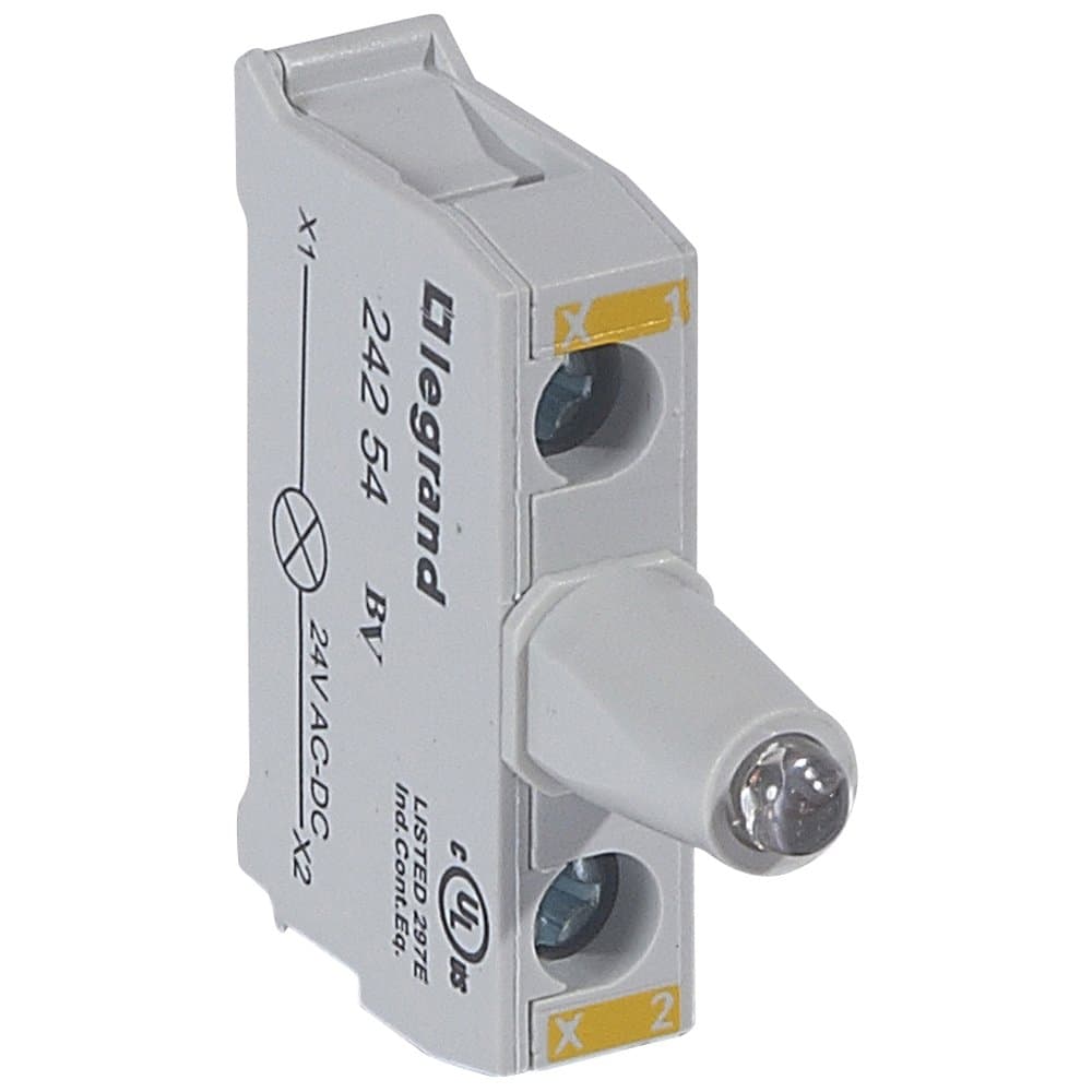 Legrand Osmoz Блок со встроенным светодиодом для головок для кнопочных постов 130 B~ белый 024260 — миниатюра 2