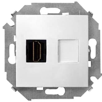 Simon 15 Белая Розетка HDMI, аудио/видео, v1.4, тип А 1591407-030 — миниатюра 2