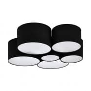 Eglo 99509 Светильник потолочный PASTORE 2, 6x40W, E27, H285, Ø990, cталь/текстиль, белый/черный