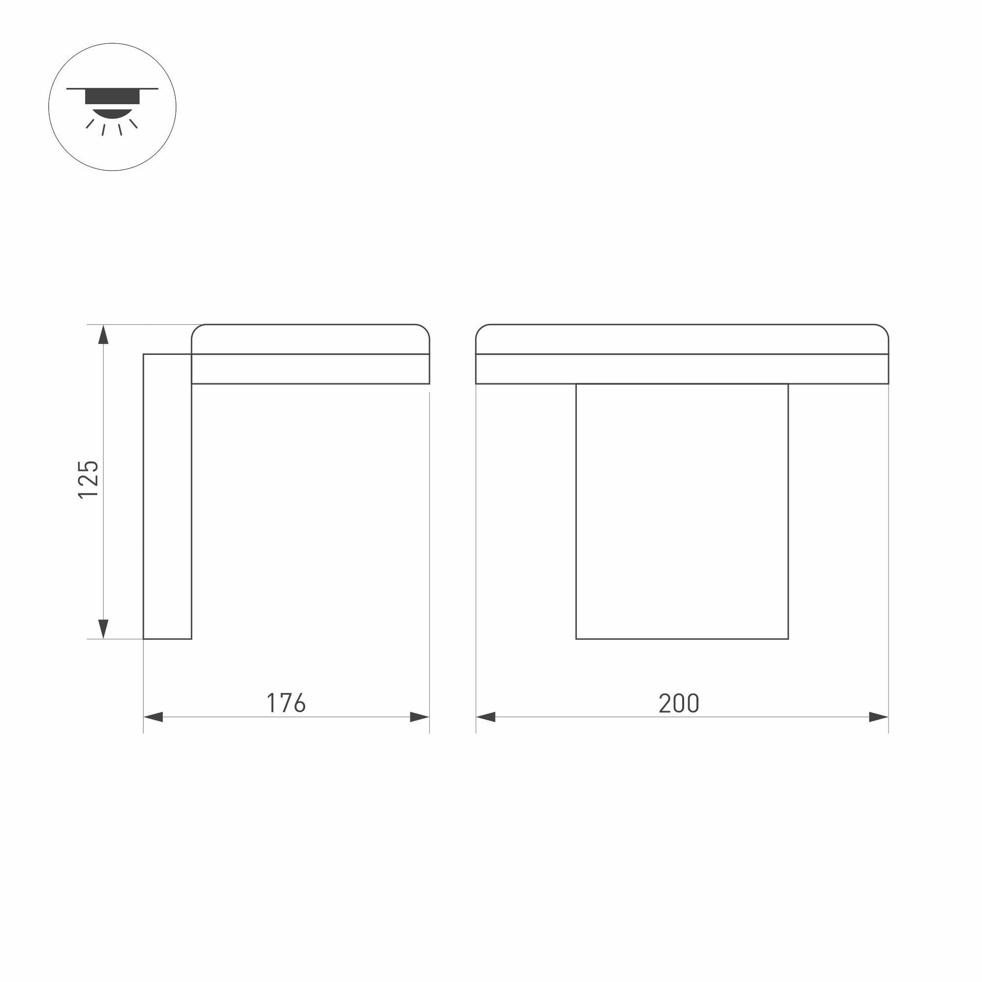 Arlight Светильник LGD-TENT-WALL-9W Warm3000 (GR, 110 deg, 230V) (IP65 Металл, 3 года) 029977 — миниатюра 2
