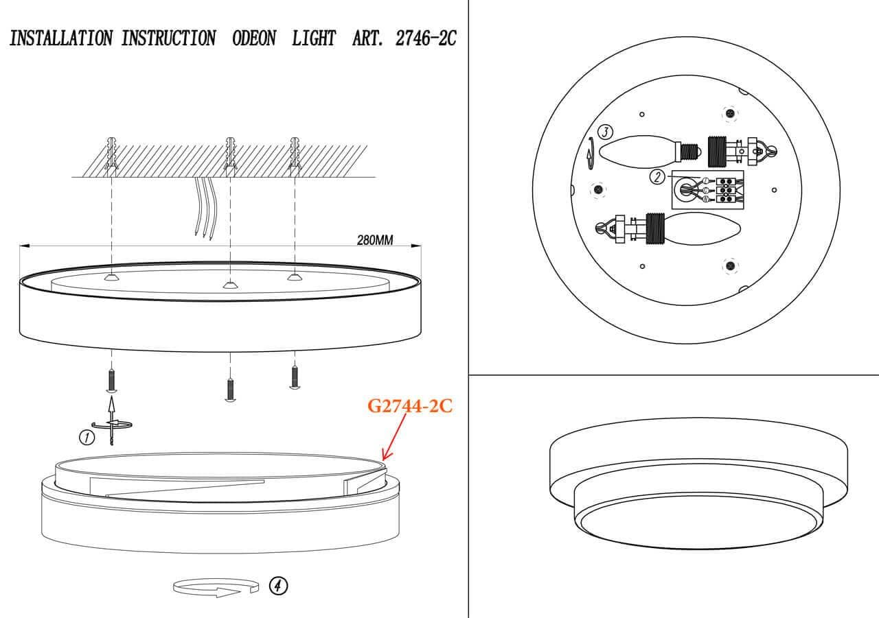 Odeon Light 2746/2C ODL15 793 хром/стекло Н/п светильник IP44 E14 2*40W 220V HOLGER — миниатюра 5
