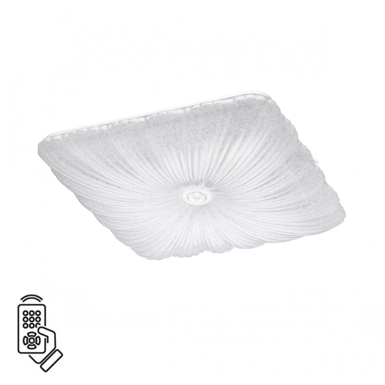 Sonex 7730/72L PIKO LED SN 000 Светильник металл/пластик/белый/прозрачный LED 72Вт 3000-6000K 490х490 IP20 пульт ДУ FORTUNA