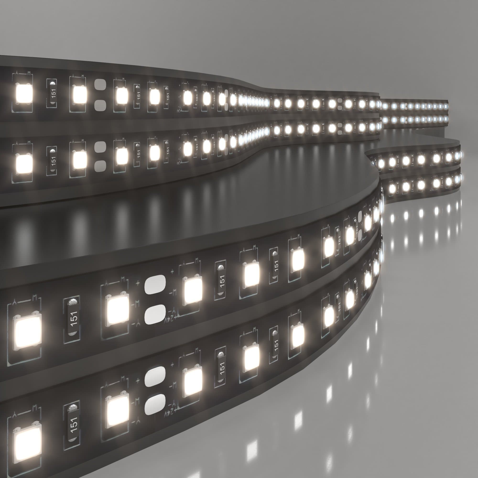 Elektrostandard 5050 24V 60Led 14,4W IP20 Black / Лента светодиодная 60Led 14,4W IP20 4200K дневной белый a053683