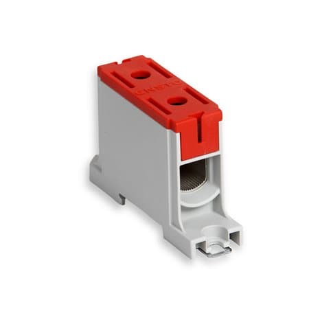 ENSTO Клеммный блок универсальный 1-полюсный, красный, Al/Cu 16-95 мм², 1000В AC/DC KE162.4