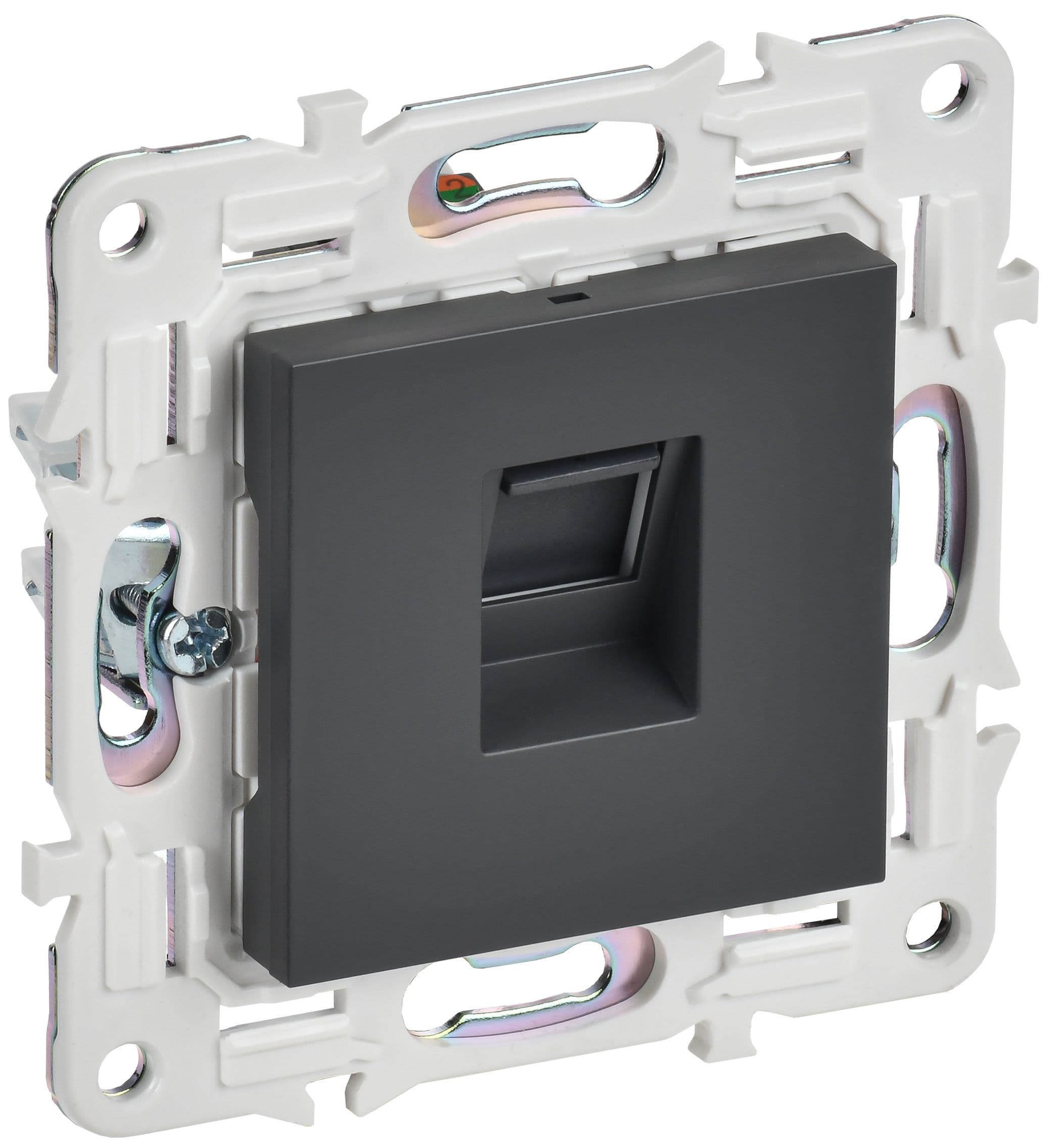 IEK SKANDY Титан Розетка компьютерная RJ45 кат.5E SK-K01T — миниатюра 1