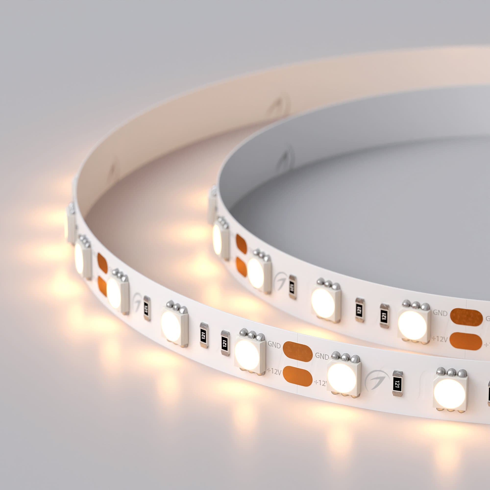 Arlight Светодиодная лента RT 2-5000 12V Warm2700 2x (5060, 300 LED, LUX) (14.4 Вт/м, IP20) 012349(B) — миниатюра 5