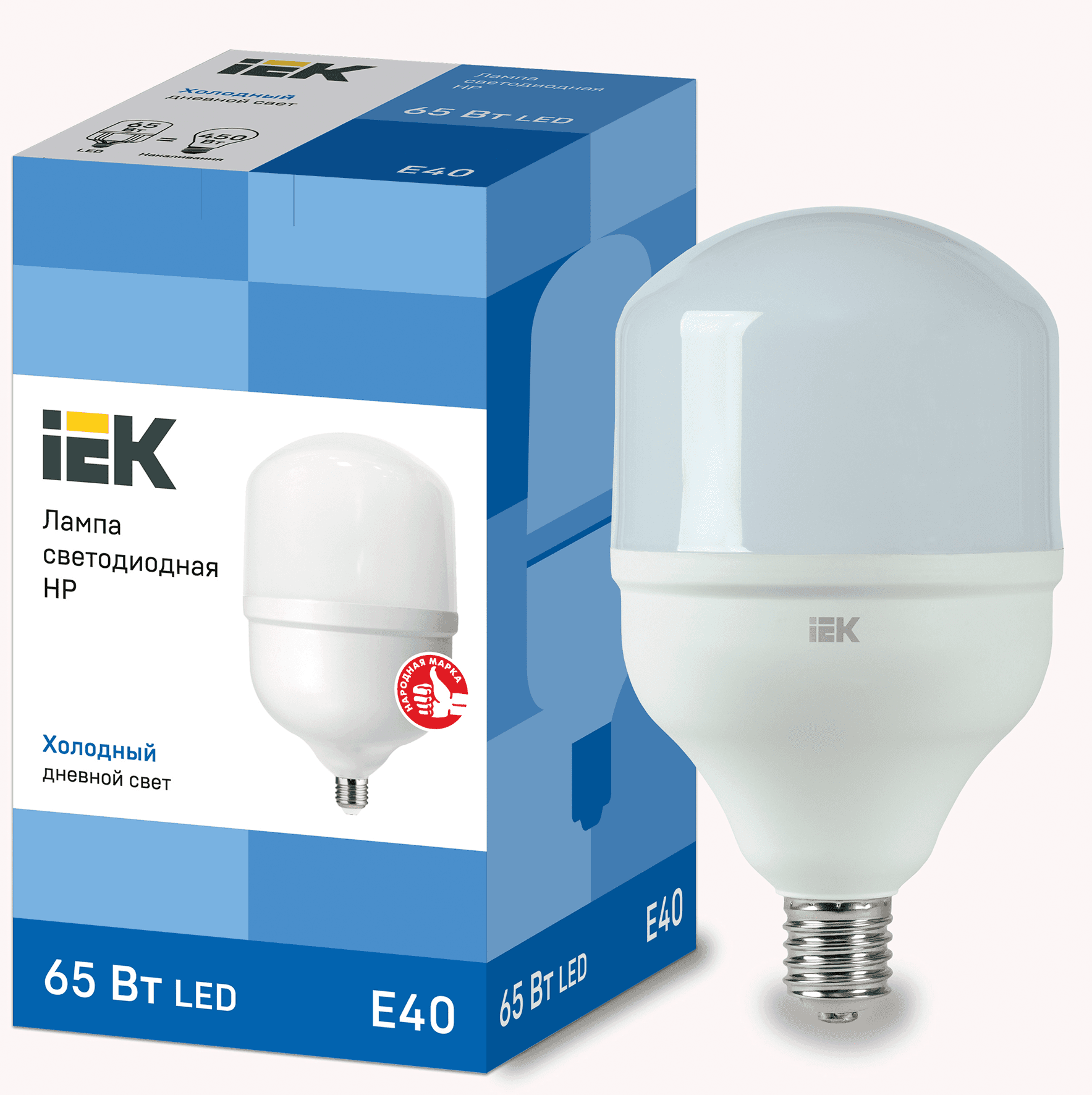 IEK Лампа LED HP 65Вт 230В 6500К E40 — миниатюра 1