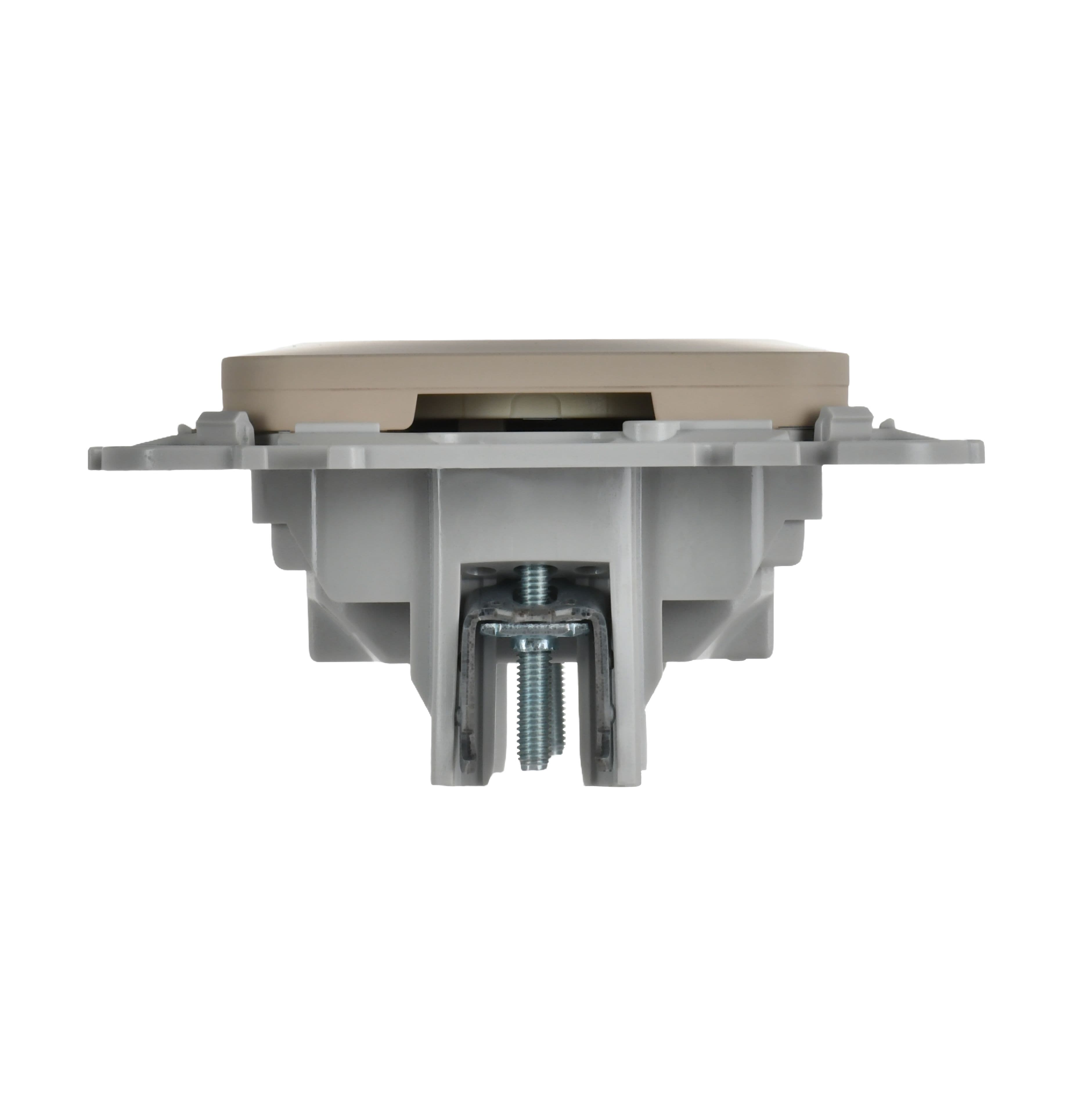 IEK FLITE Льняной Розетка без заземления с защитными шторками безвинтовое крепление 10А — миниатюра 5