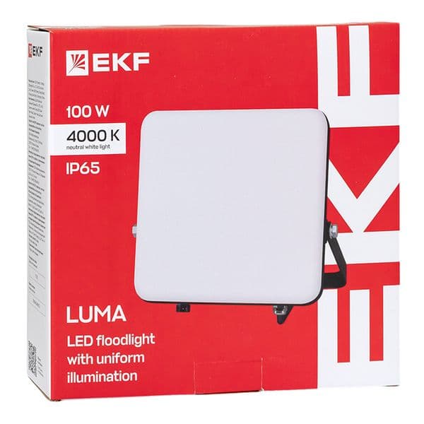 EKF Прожектор светодиодный СДО-4005 100Вт 4000К IP65 с равномерной засветкой LUMA — миниатюра 14