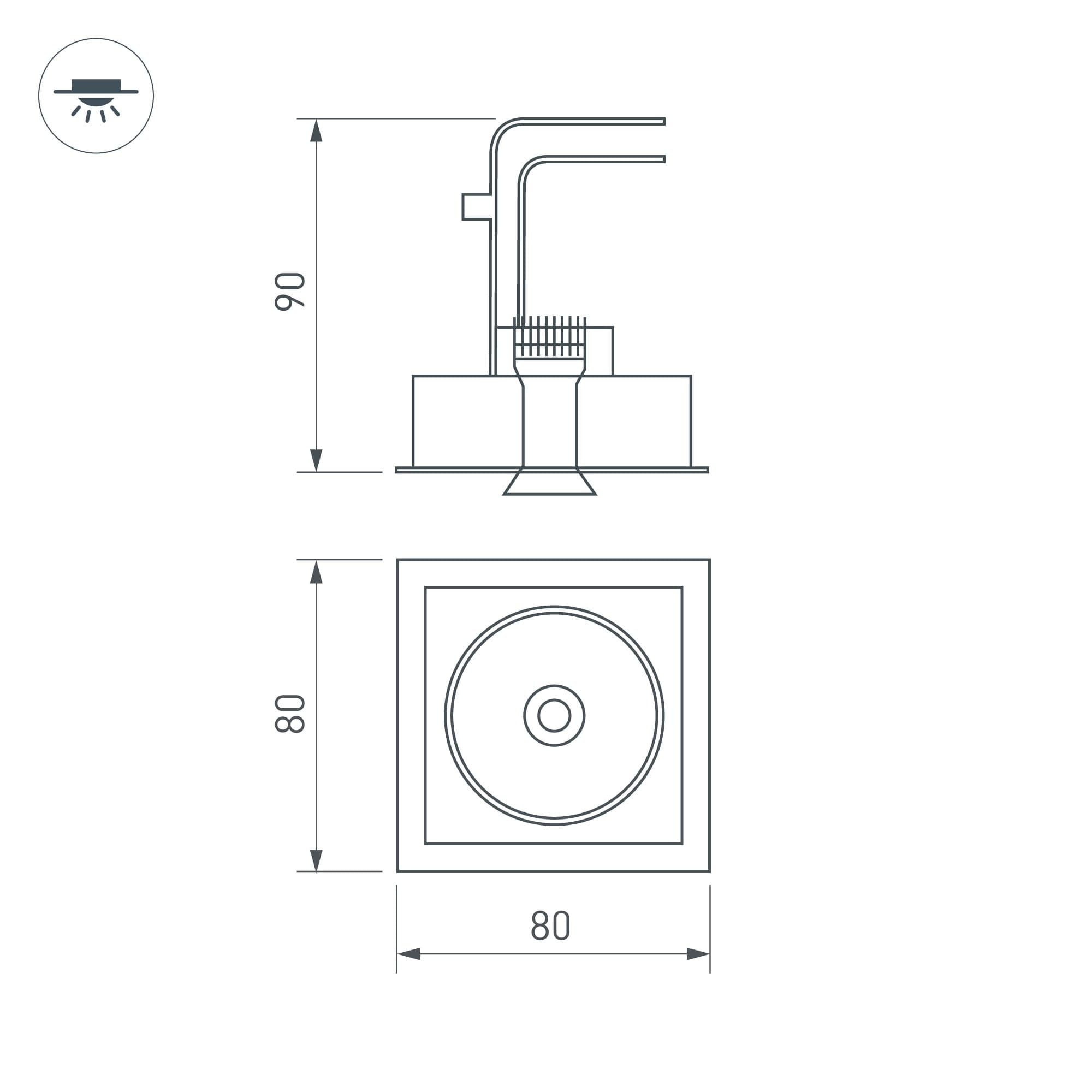 Arlight Светильник CL-SIMPLE-S80x80-9W Day4000 (WH, 45 deg) (IP20 Металл, 3 года) 028148 — миниатюра 3