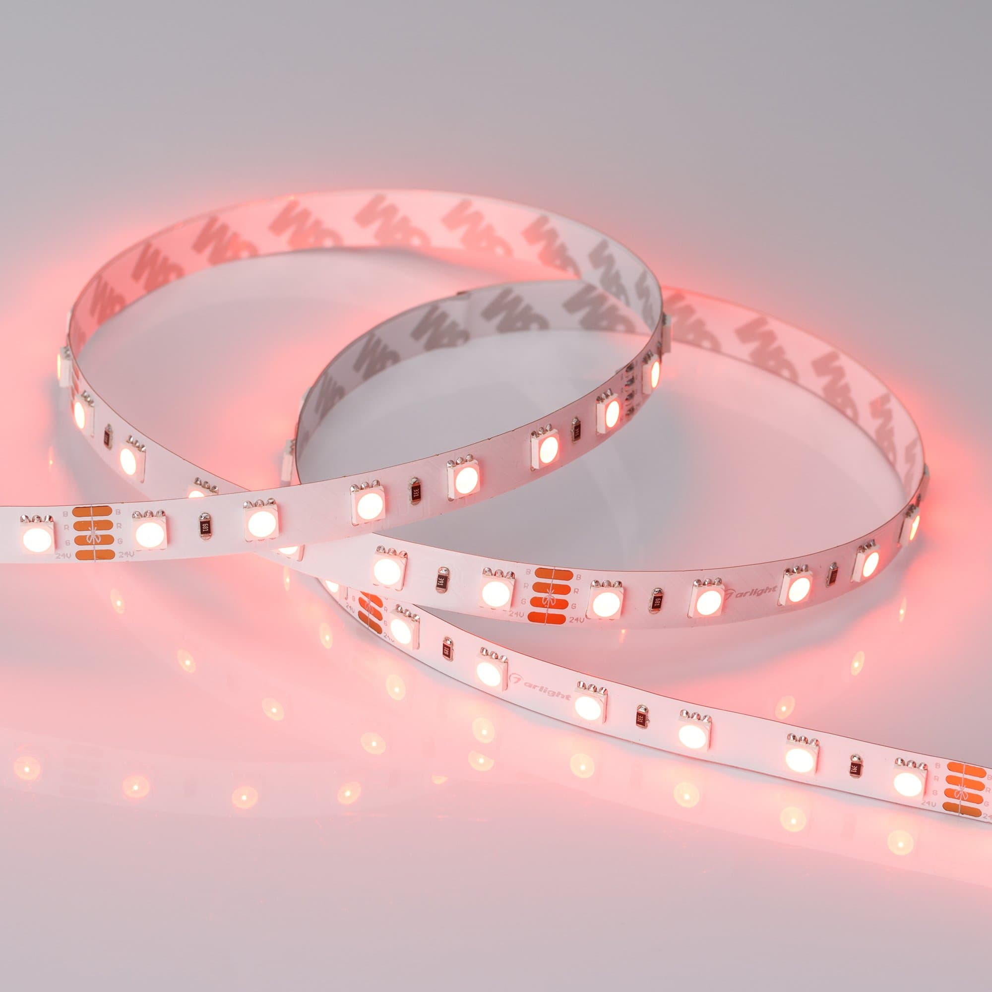 Arlight Светодиодная лента RT-B60-10mm 24V RGB (14.4 W/m, IP20, 5060, 5m) (Открытый) 010367(2)