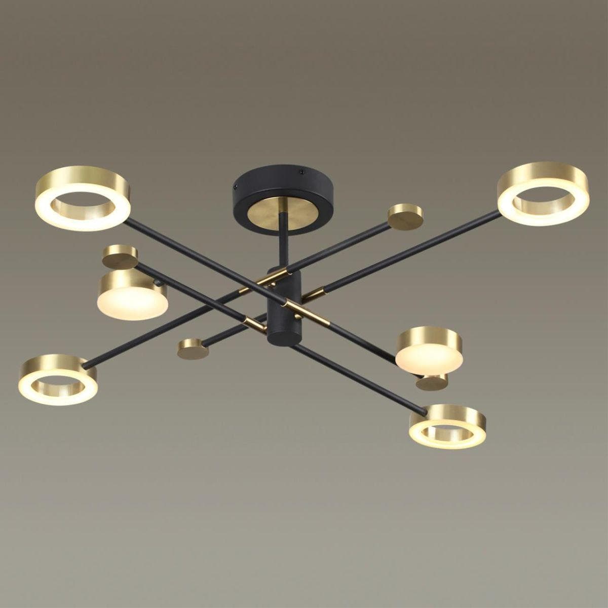 Odeon Light 4321/55CL MIDCENT ODL22 121 металл/черный с бронзой Потолочный светильник IP20 LED 55W DENZEL — миниатюра 4