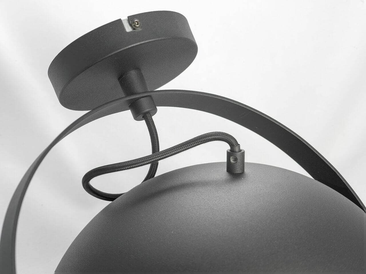 Lussole LOFT Металл Черный / оранжевый Металл Светильник потолочный E27 60W LSP-9825 — миниатюра 2