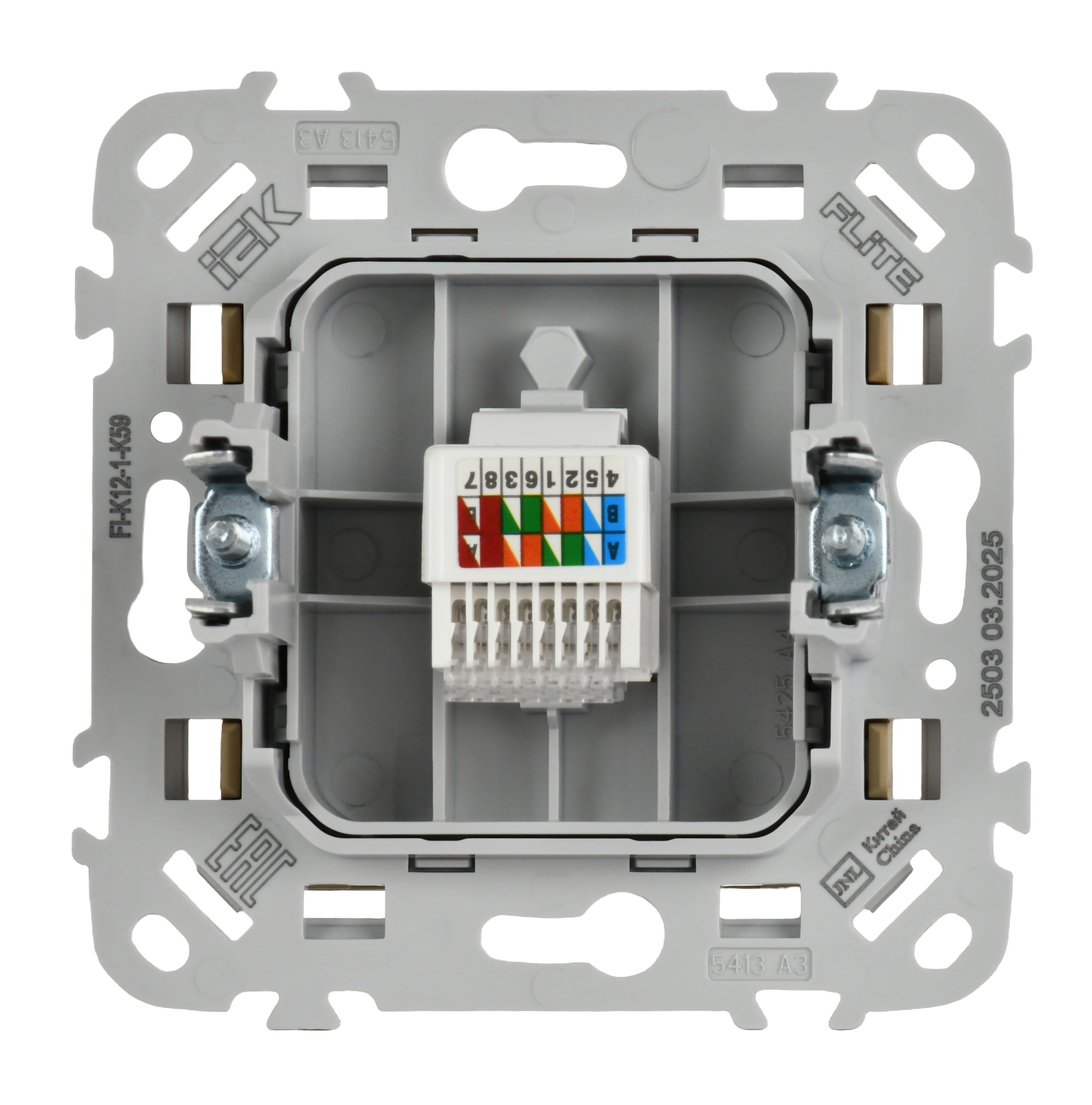IEK FLITE Хаки Розетка компьютерная RJ45 категория 5Е UTP — миниатюра 3