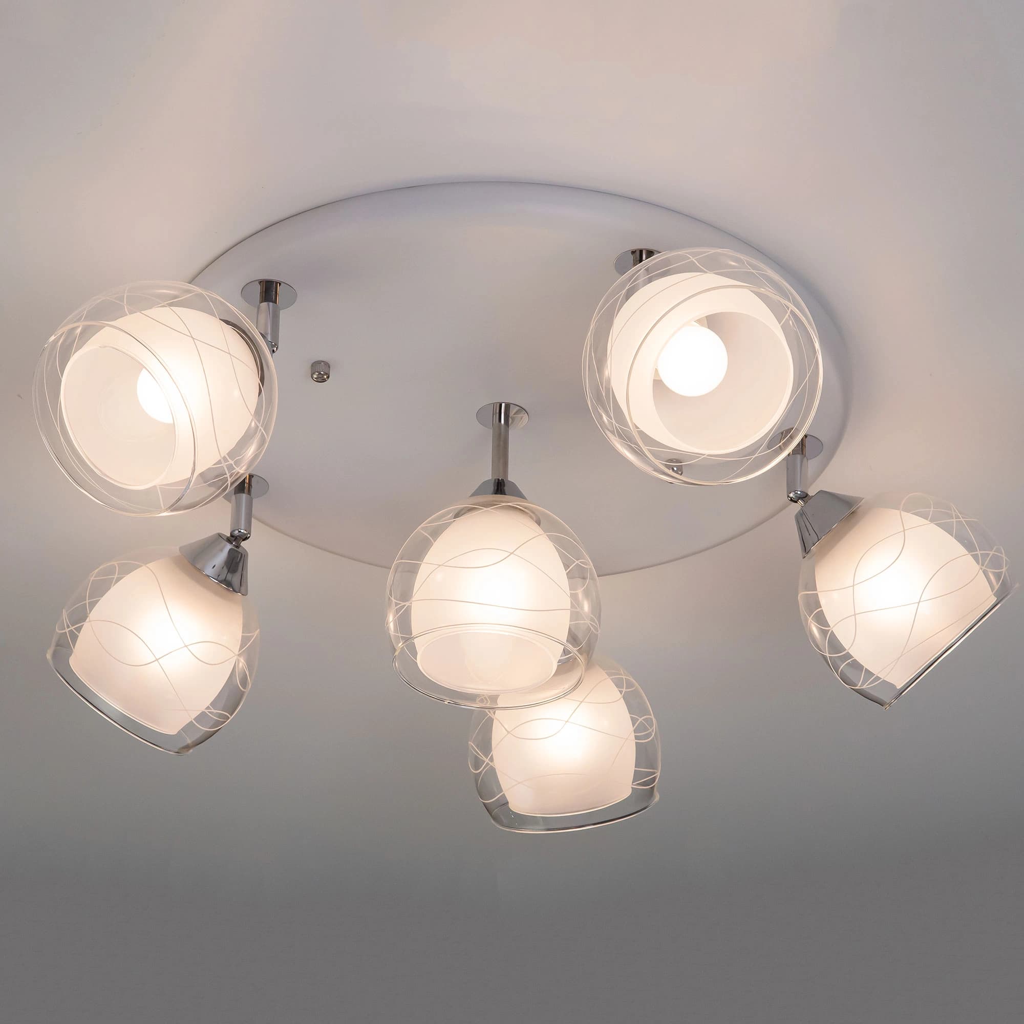 Citilux CL158161 Самба Бел+Хром Светильник Люстра — миниатюра 5