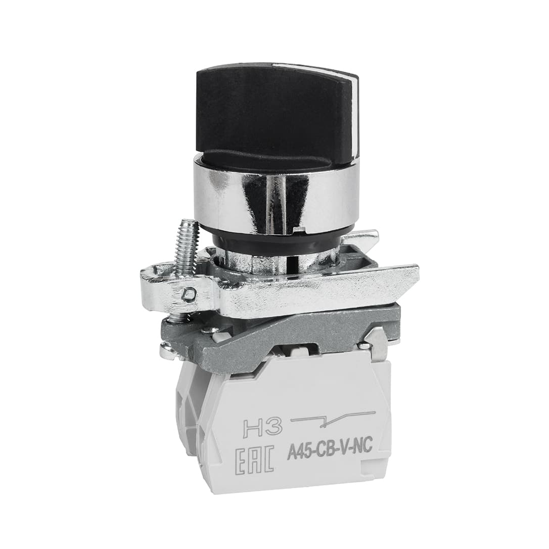 КЭАЗ Переключатель OptiSignal D22 C4-S-33 3 положения с фикс металл 2НО XB4BD33