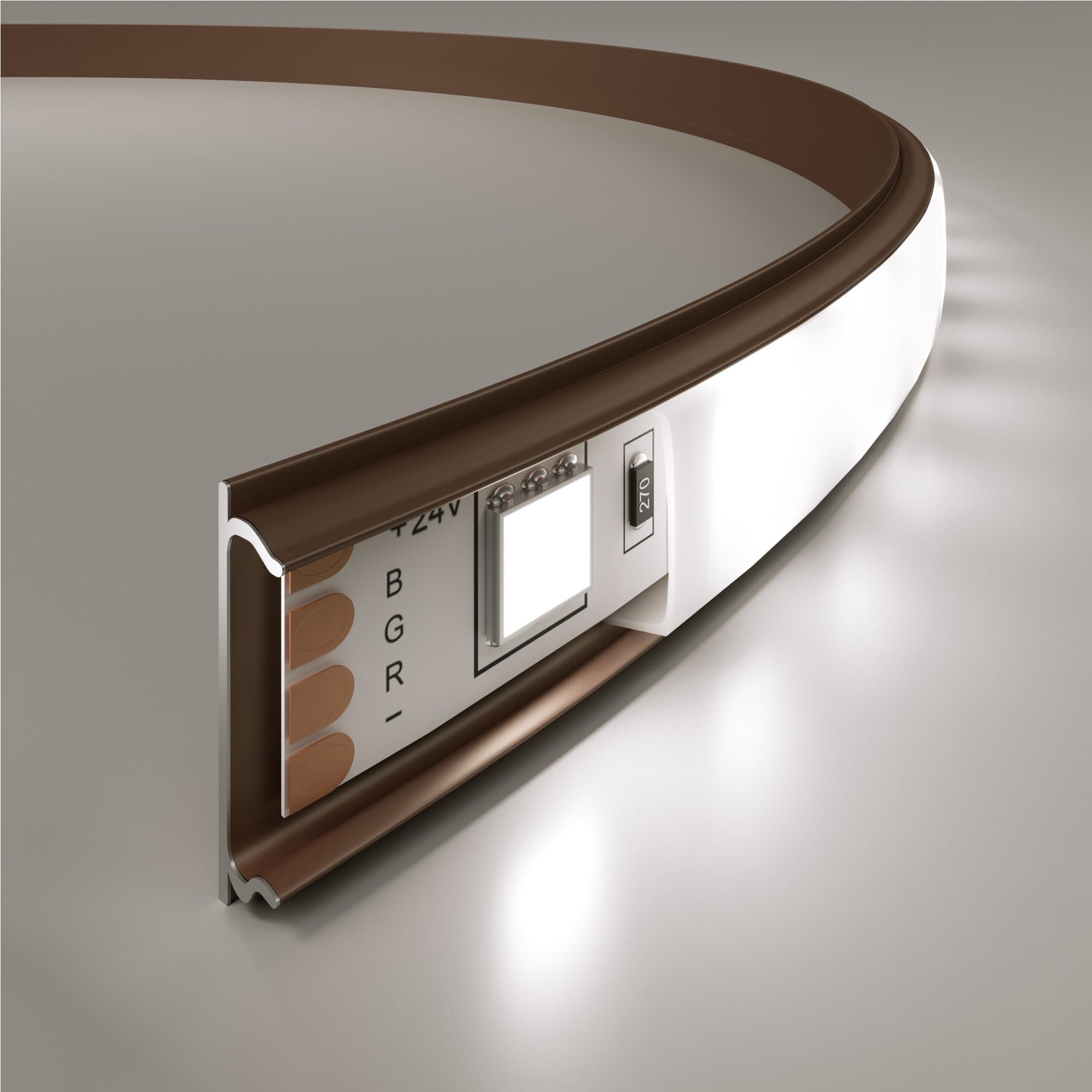 Elektrostandard LL-2-ALP012 Гибкий алюминиевый профиль латунь/белый для LED ленты (под ленту до 10mm) a053632
