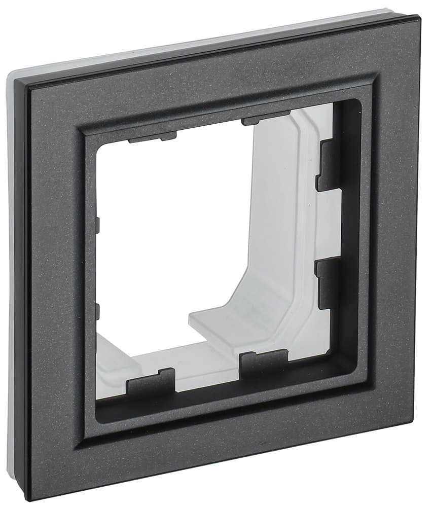 IEK BRITE BASE Черный Рамка 1-м IP44 РУ-1-БрЧ-44