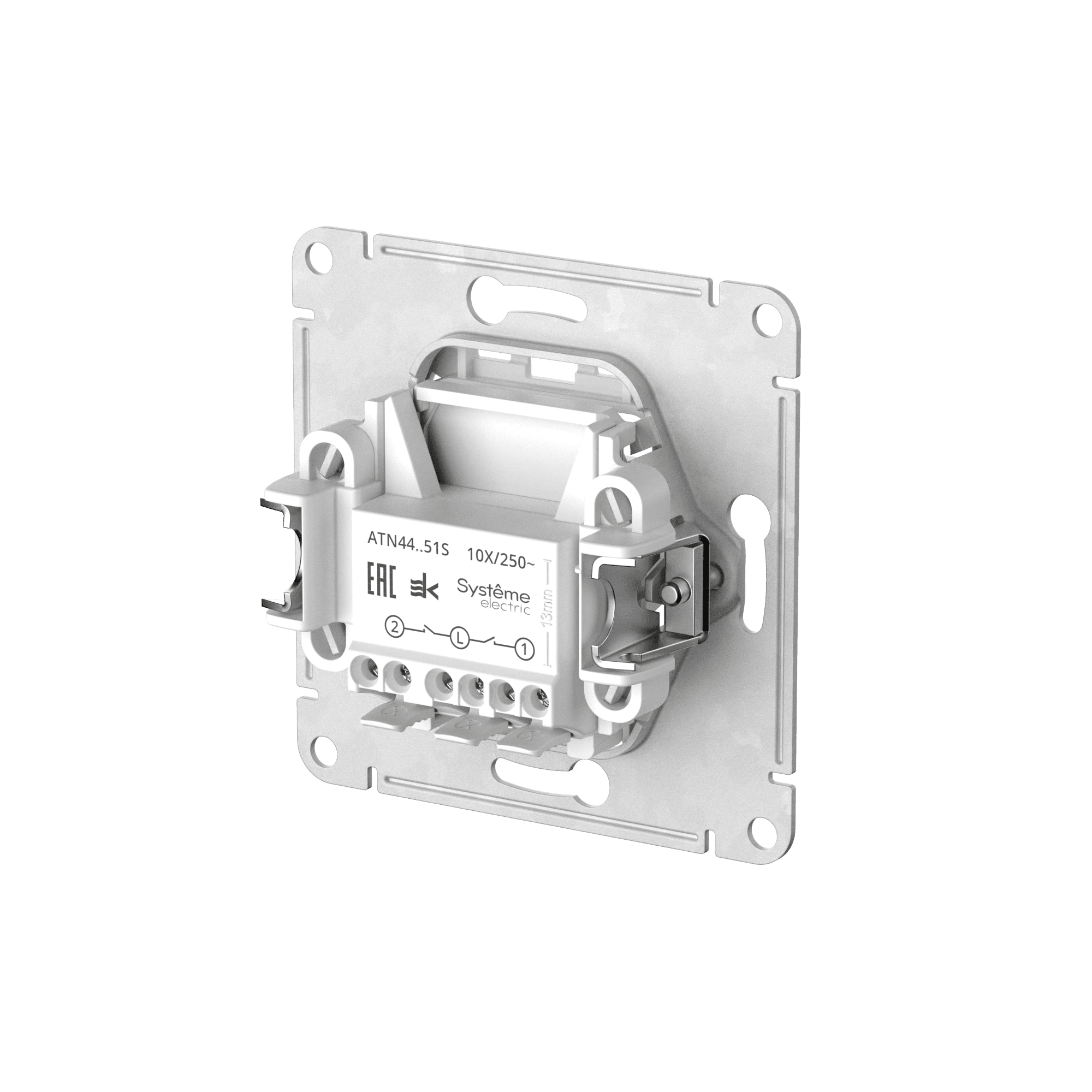 Systeme Electric AtlasDesign Aqua Карбон Выключатель 2-клавишный, IP44, сх.5, 10АХ, мех., быстрозажим. клем. — миниатюра 4