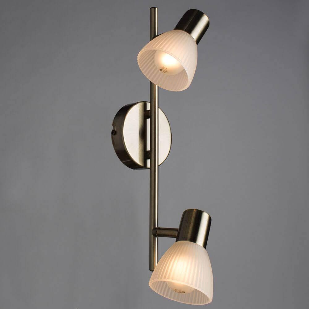 Arte Lamp Parry Бронза/Белый Спот 2x40W 2xE14 A5062AP-2AB — миниатюра 3