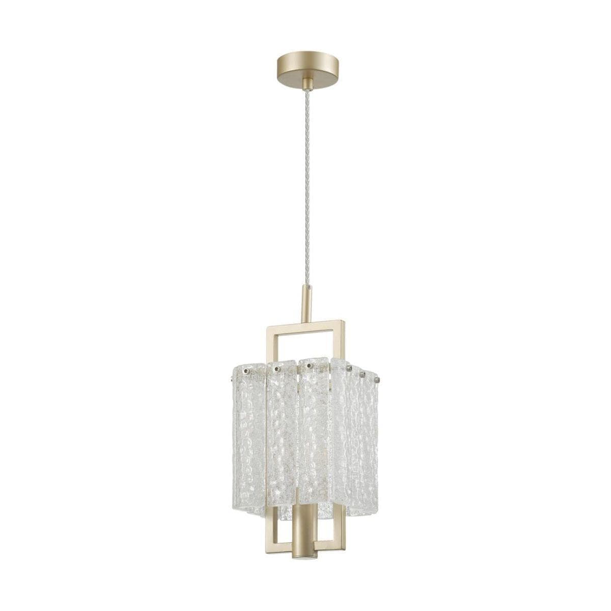 Odeon Light 4976/1 HALL ODL22 376 матов.золотой/стекло Подвес E14 1*40W EDERA — миниатюра 1