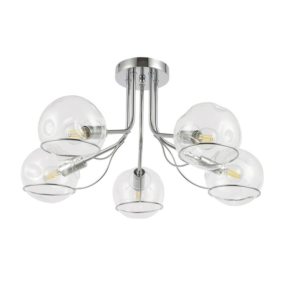 Evoluce SLE102502-05 Светильник потолочный Хром/Прозрачный E14 5*40W — миниатюра 3