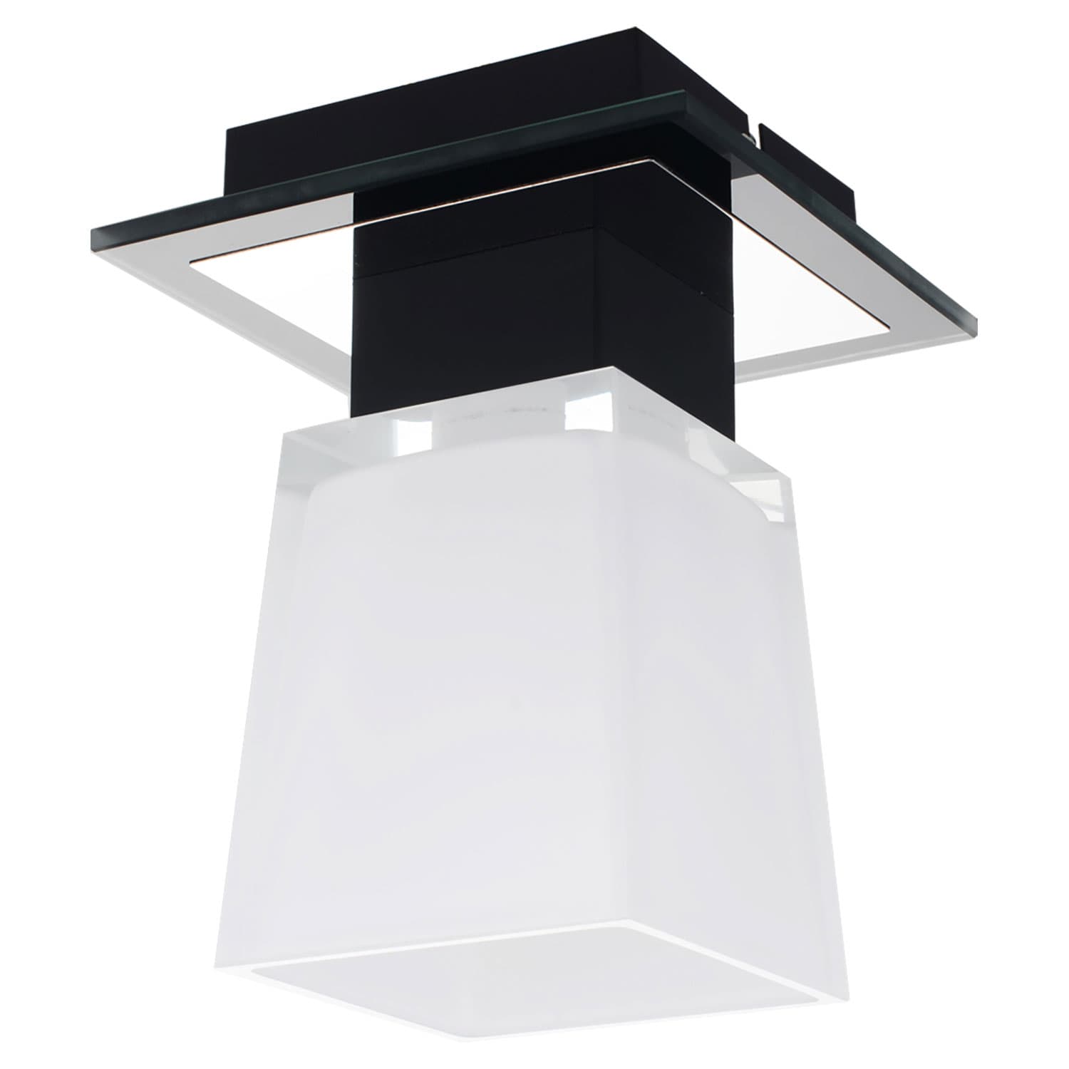 Lussole PROMO 2 Металл Хром / черный Стекло Светильник потолочный E14 40W LSC-2507-01