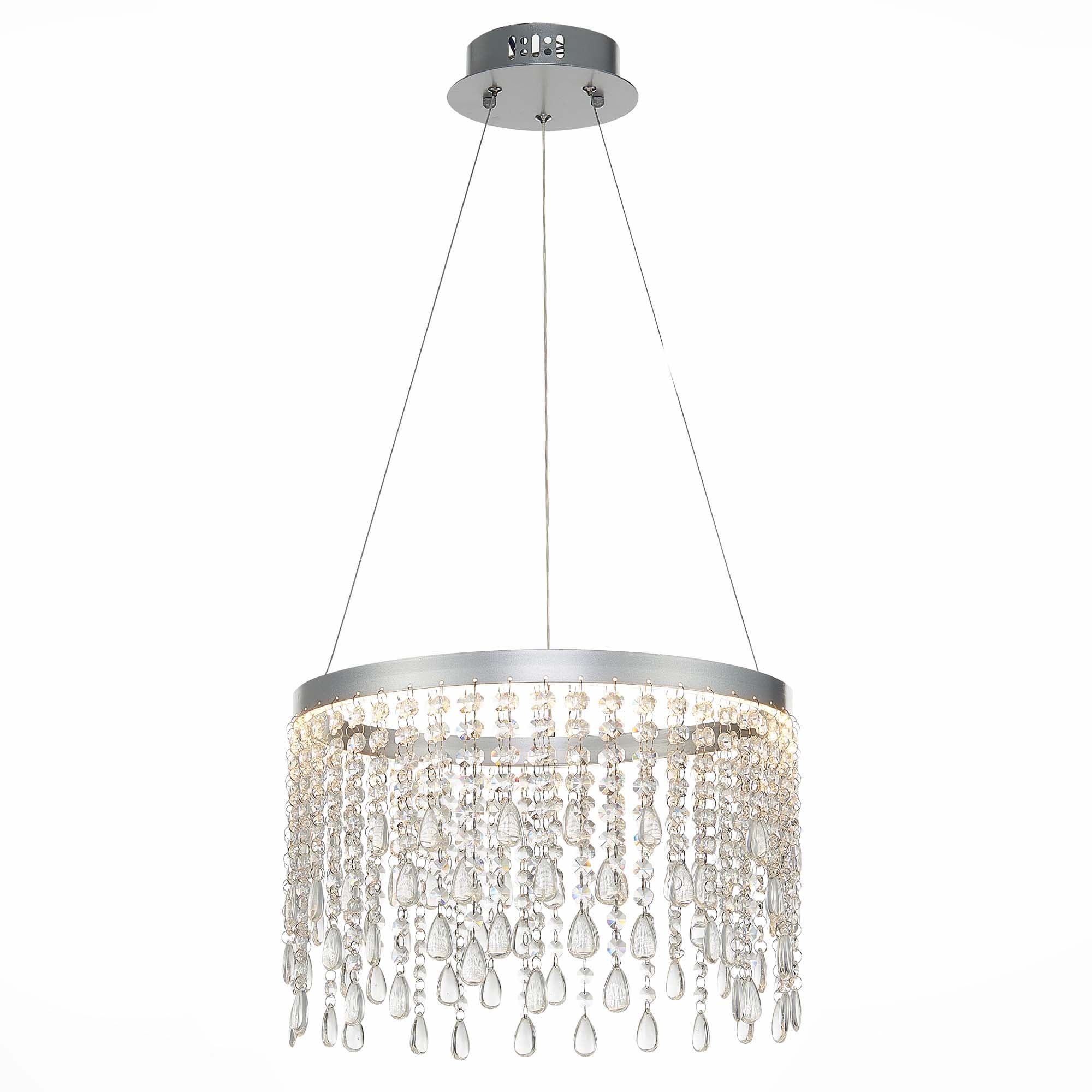 ST Luce SL6201.103.24 Люстра подвесная Серебристый/Прозрачный LED 1*24W 3000K/4000K/6000K