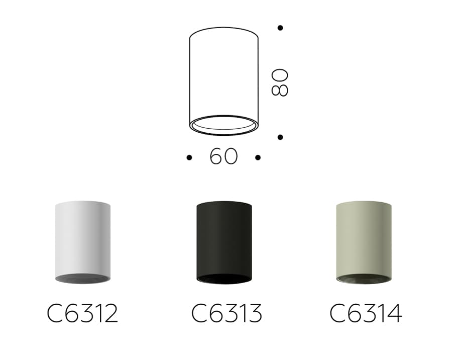 Ambrella Корпус светильника накладной для насадок D60mm C6313 SBK черный песок D60*H80mm MR16 GU5.3 — миниатюра 2