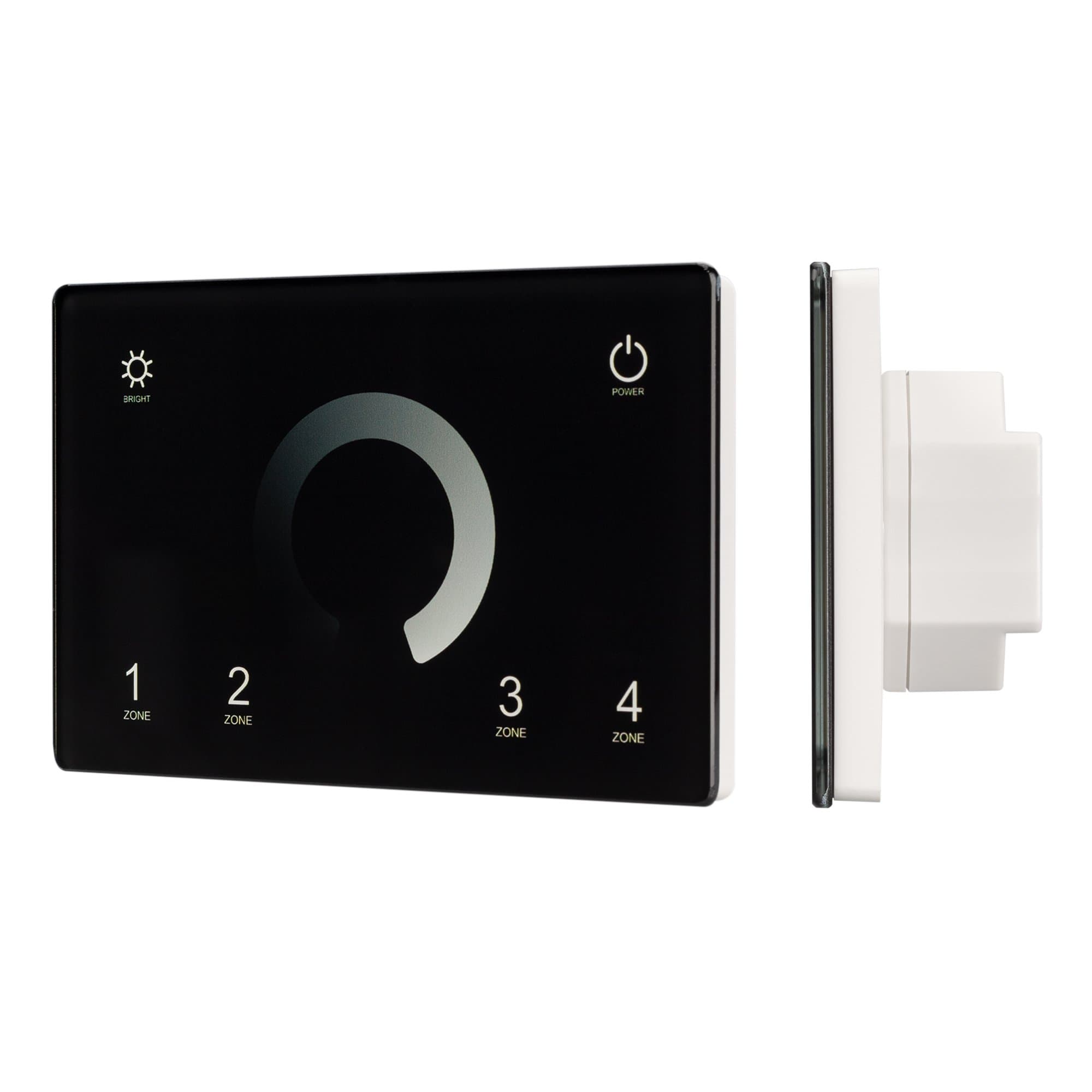 Arlight Панель Sens SMART-P79-DIM Black (230V, 4 зоны, 2.4G) (IP20 Пластик, 5 лет) 028399