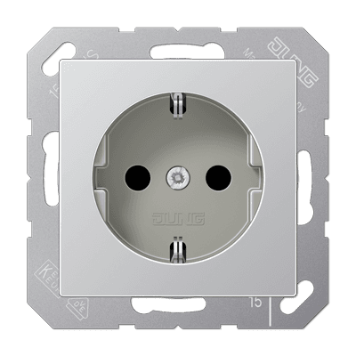 JUNG Алюминий Штепсельная розетка Schuko 16A 250V A1521KIAL