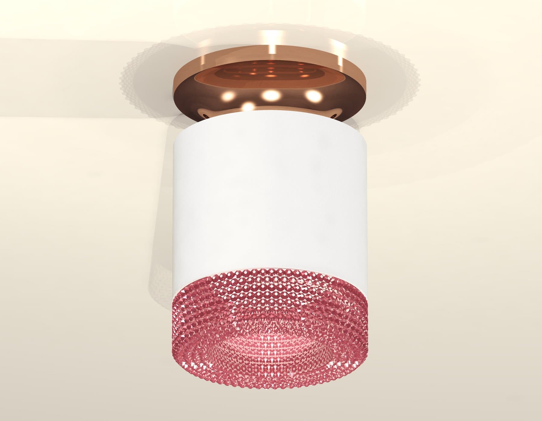 Ambrella Комплект накладного светильника XS7401143 SWH/PPG/PI белый песок/золото розовое полированное/розовый MR16 GU5.3 (N7930, C7401, N7193) — миниатюра 2