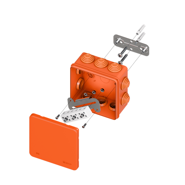 EKF Коробка огнестойкая E45 100x100x50мм с клеммникам 6 полюсов 0,5-10мм2 IP55 HF