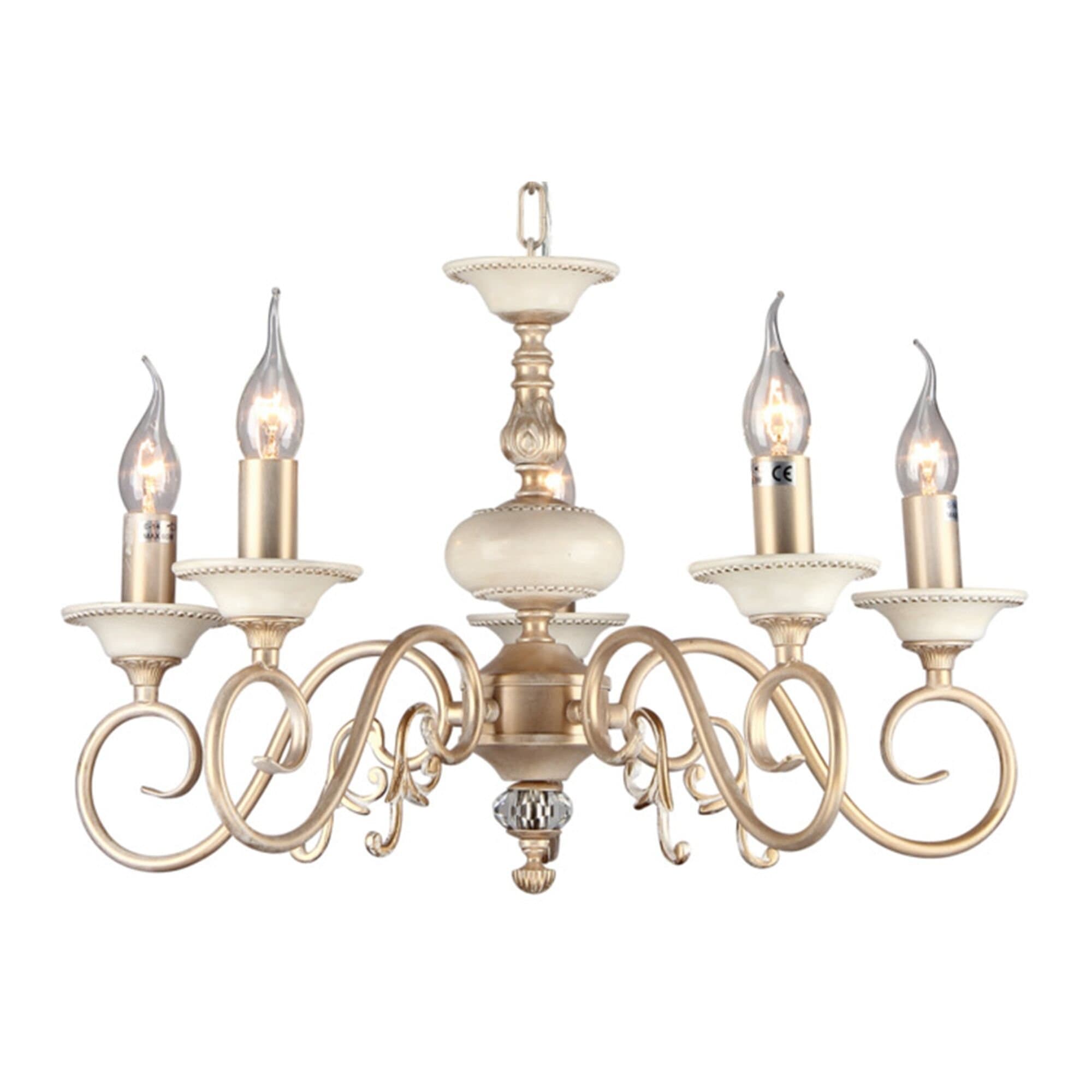 Maytoni Elegant Perla Кремовый с Золотом Люстра 5xE14 60W ARM337-05-R — миниатюра 6