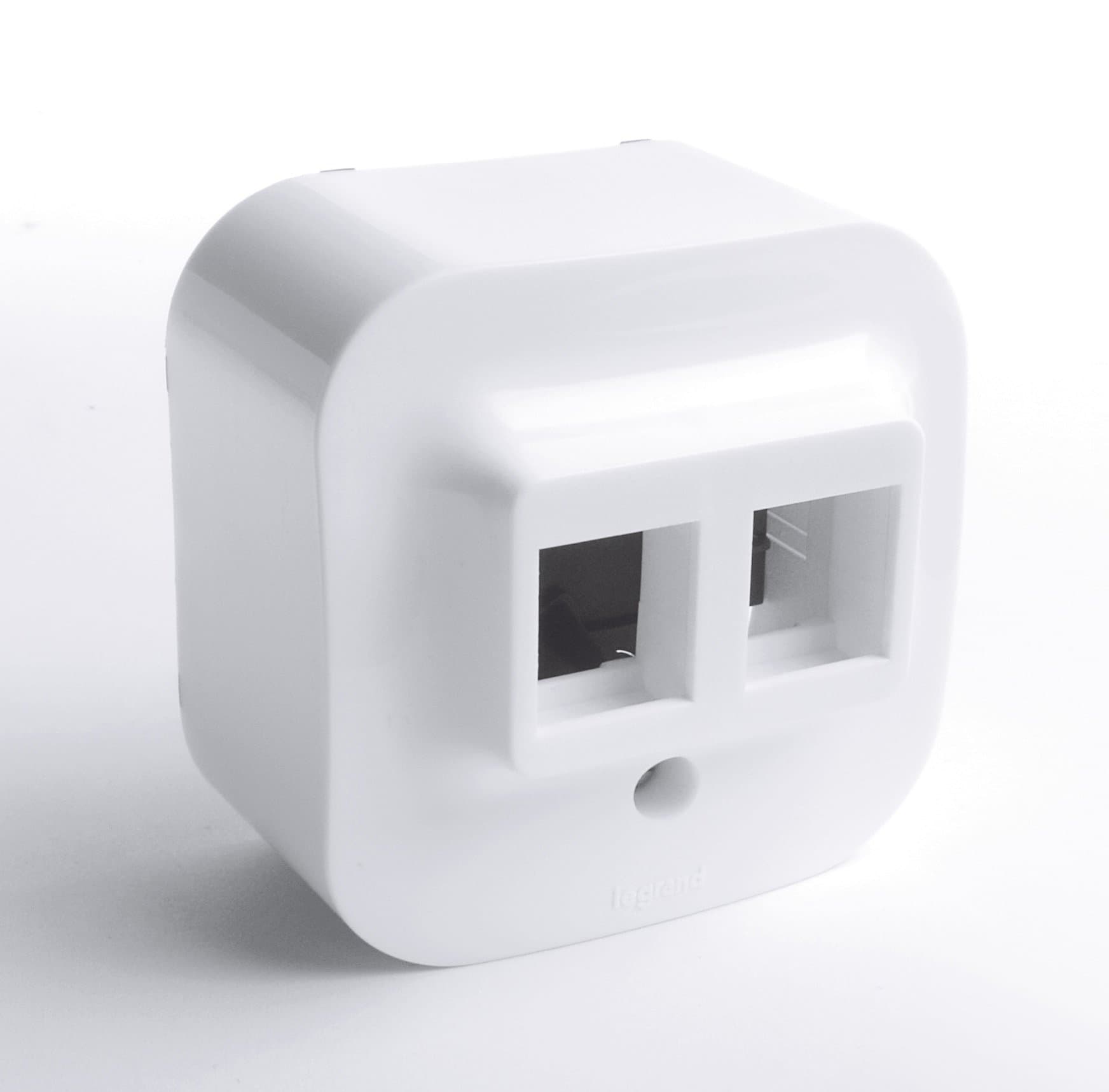 Legrand Quteo Белый Адаптер для 1 или 2 роз. RJ45 Keystone 782226 — миниатюра 2