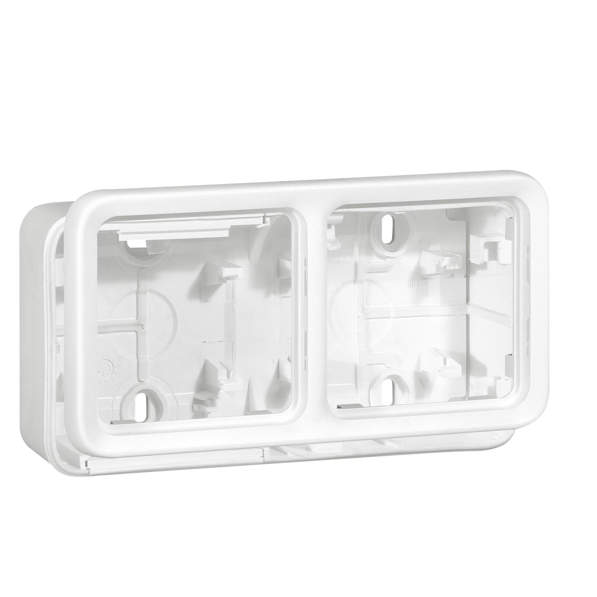 Legrand Plexo Arctic Антибактериальный Монтажная коробка 2-ая для наружного монтажа,горизонтальная 070742