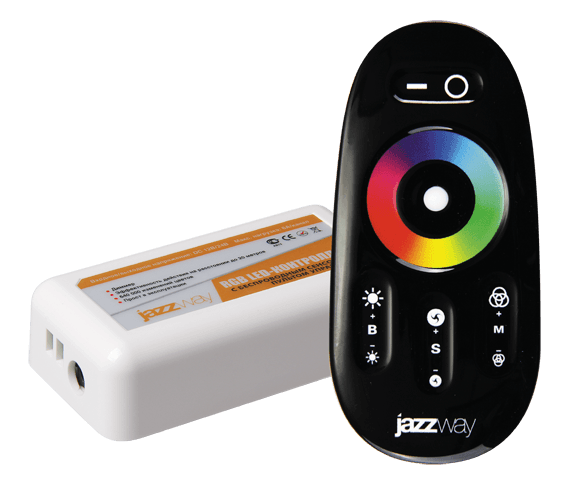 Jazzway Контроллер RGB PRC-4000RF BL (черный) 12/24V 216/432Вт .1019295